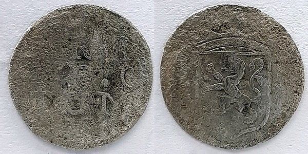 Britse dubbele wapenstuiver Utrecht, Verzenden, Vóór koninkrijk, 10 cent, Zilver