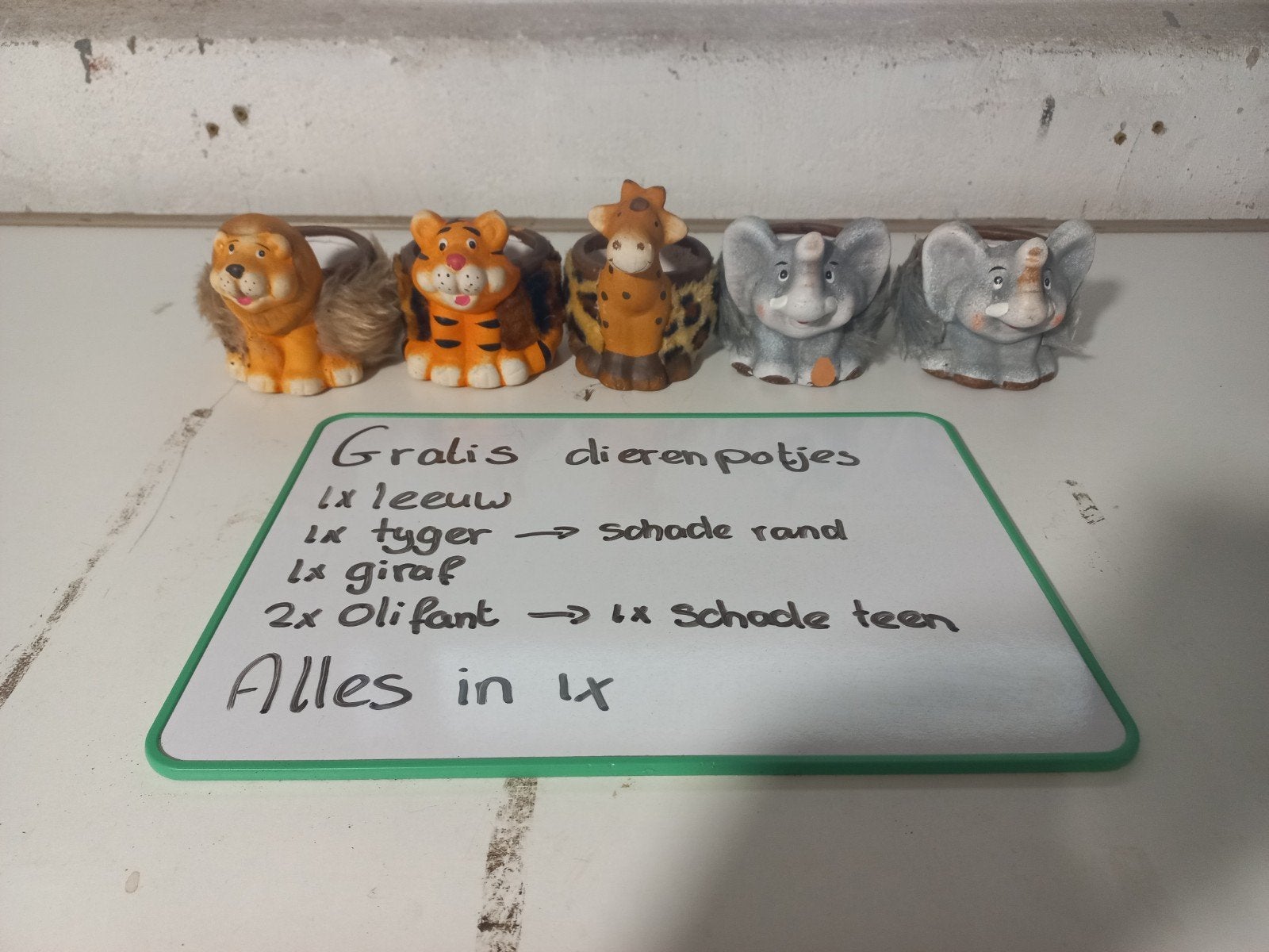 GRATIS kleine dieren bloempotjes ALLEEN AFHALEN, Tuin en Terras, Ophalen, Rond, Aardewerk, Minder dan 40 cm