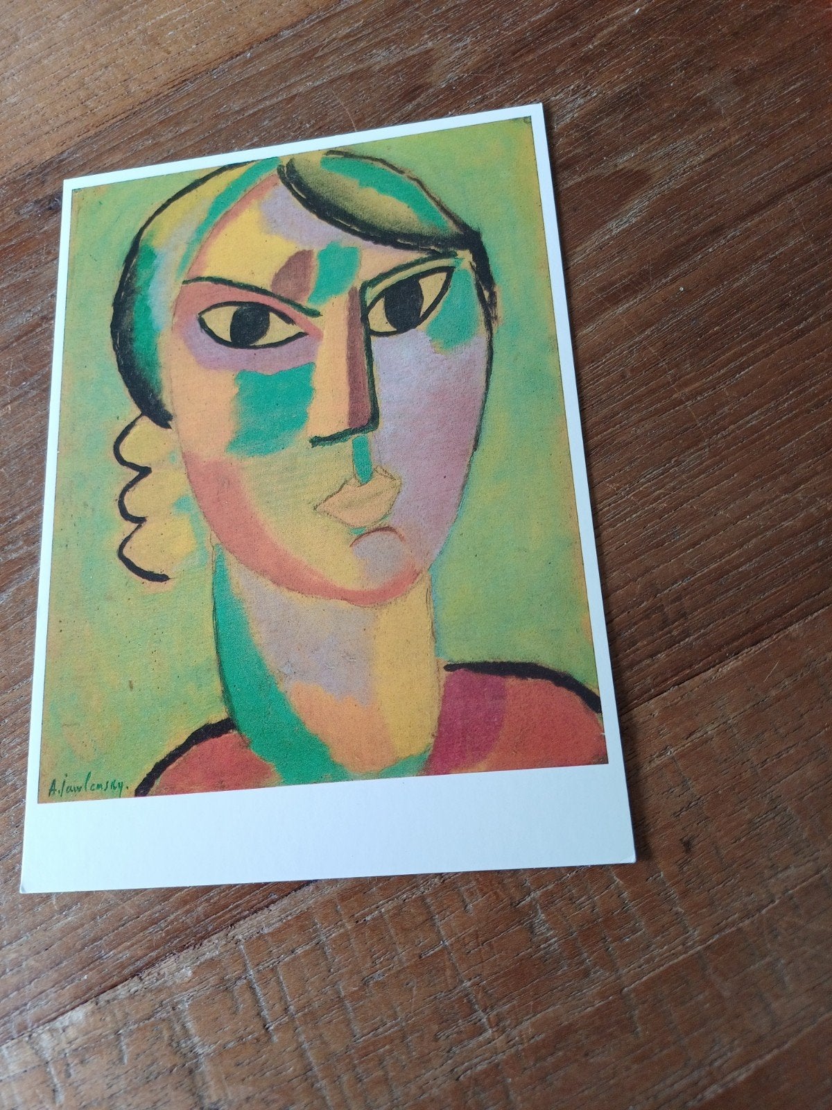 Ansichtkaart  Alexej von Jawlensky mystischer kopf ongelopen, Ophalen of Verzenden, 1980 tot heden, Voertuig