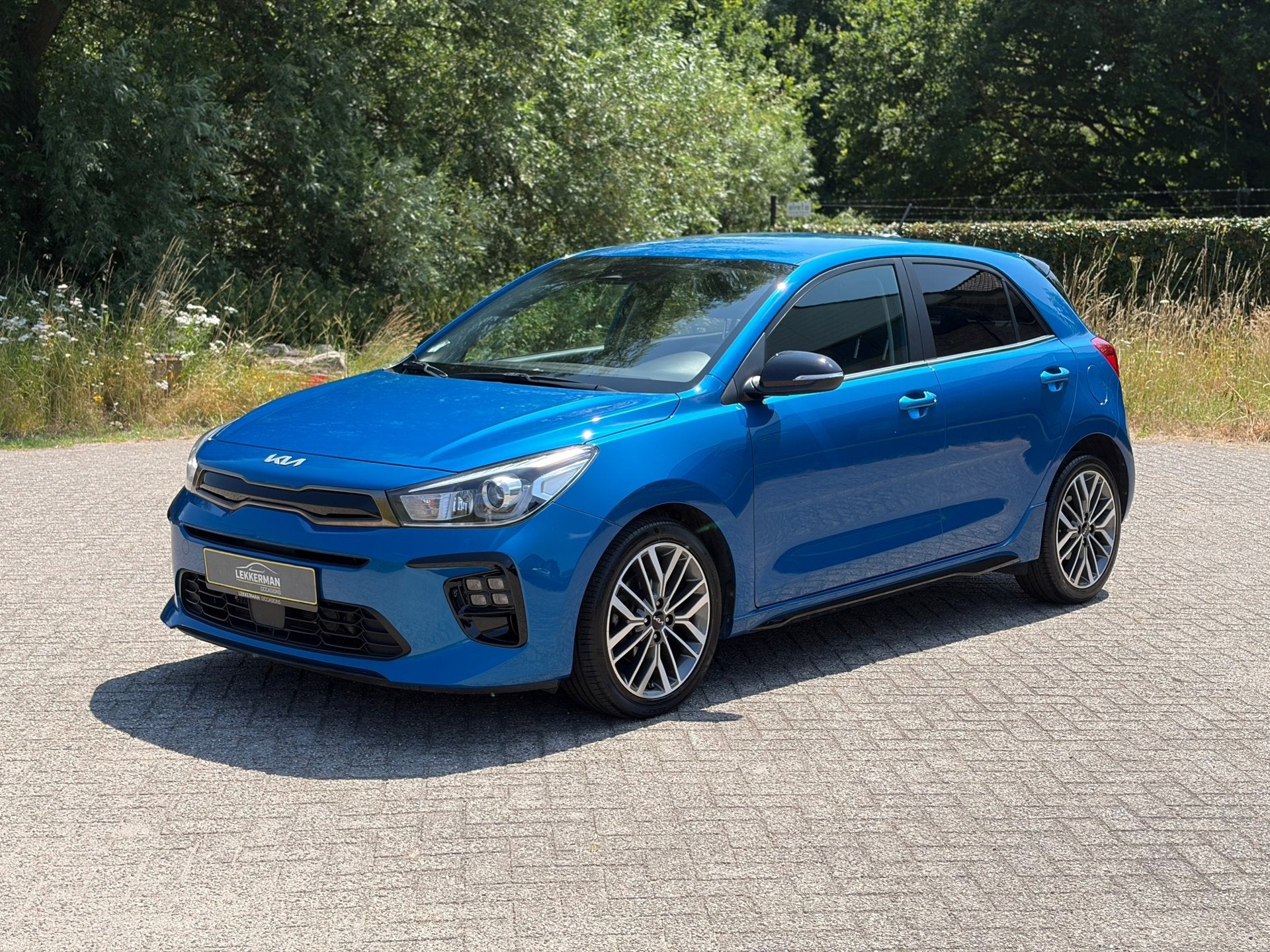 Kia Rio 1.0 T-GDi MHEV GT-Line AUTOMAAT I 36.000KM I 120PK I, Gebruikt, Zwart, Blauw, Origineel Nederlands