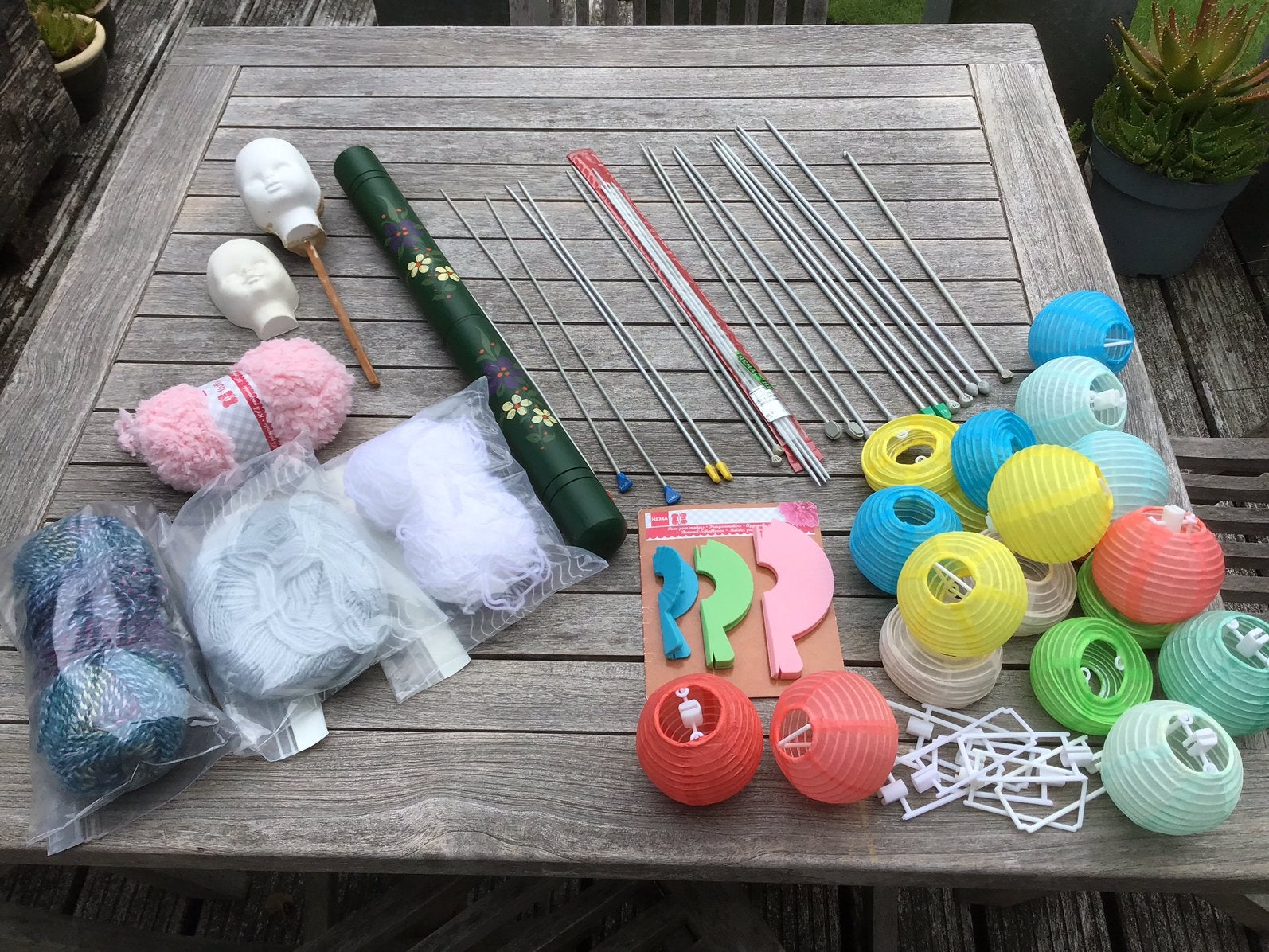 Breinaalden - Garen - Koker - Pompoenmakers - lampionnetjes, Hobby en Vrije tijd, Breien en Haken, Ophalen of Verzenden, Zo goed als nieuw