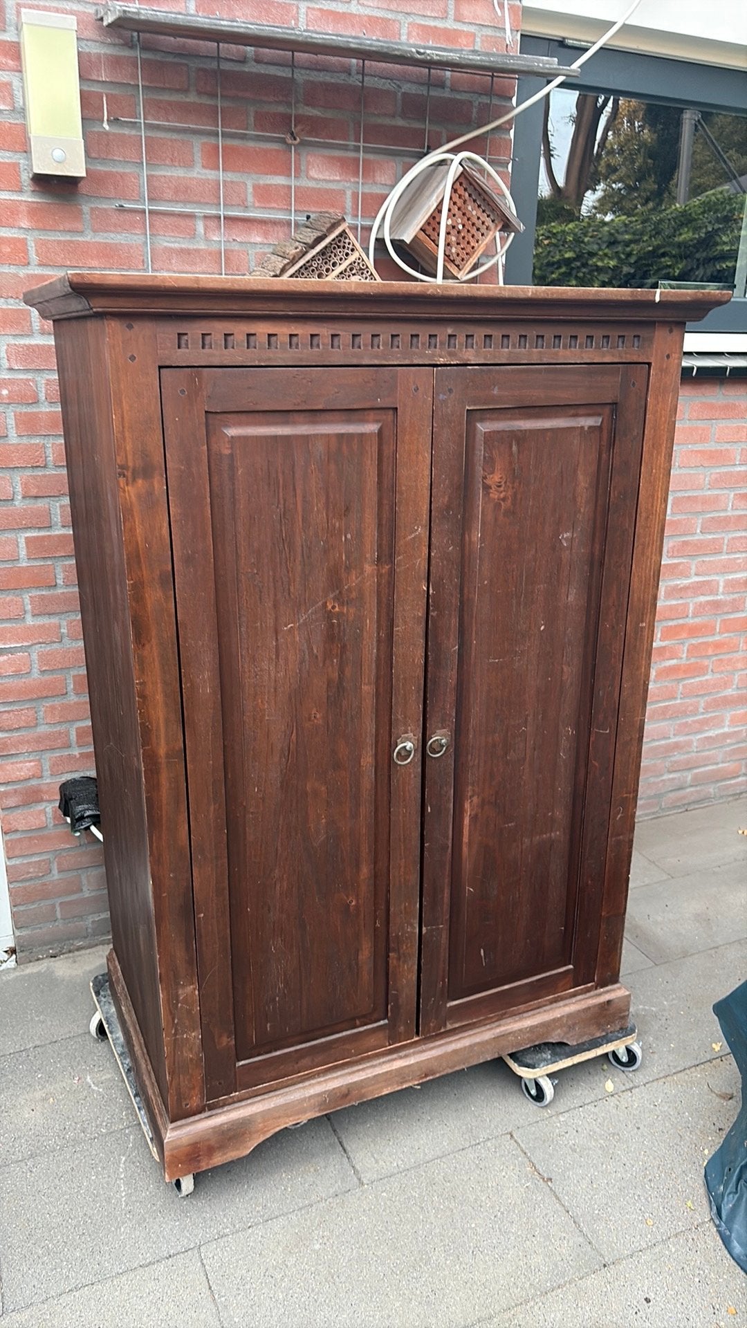 Koloniale Kast teakhout dressoir computerkast tv kast, Huis en Inrichting, Kasten | Dressoirs, Ophalen, Gebruikt, 100 tot 150 cm