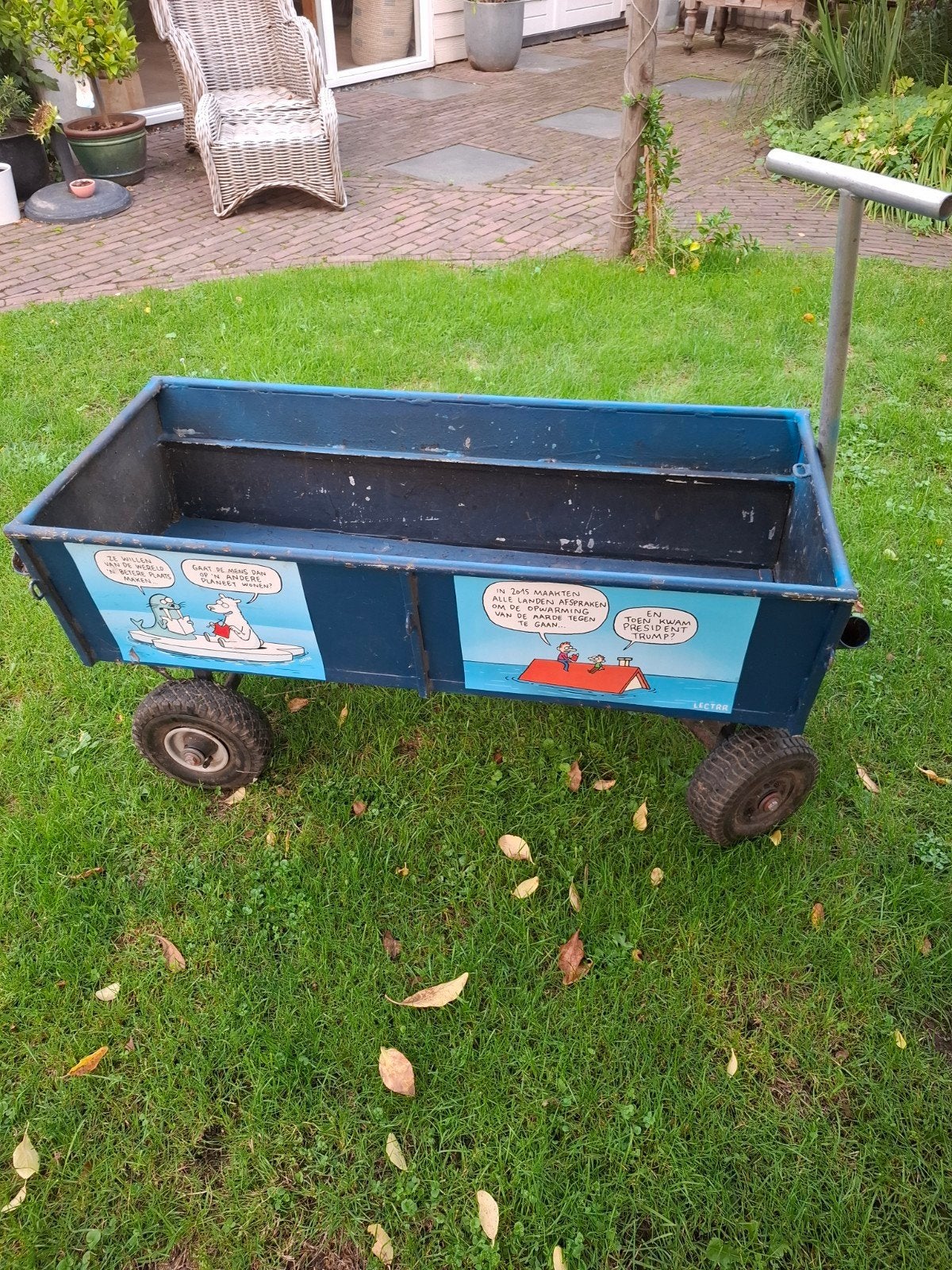Foto 3 van Stalen bolderkar met luchtbanden - Super degelijk