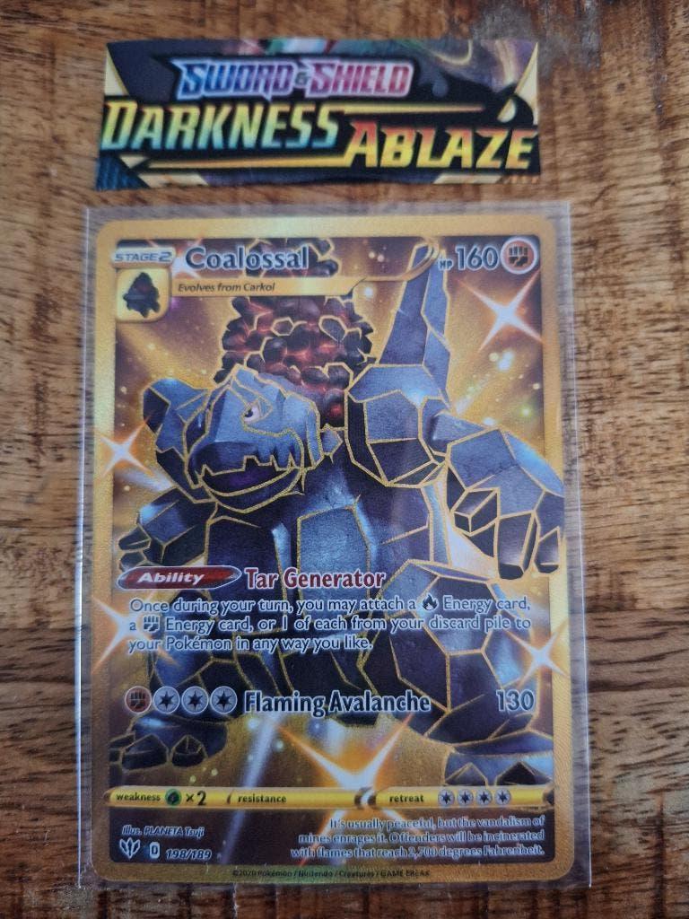 Pokemon – Coalossal (DAA 198/189) – Darkness Ablaze, Ophalen of Verzenden, Nieuw, Losse kaart, Foil