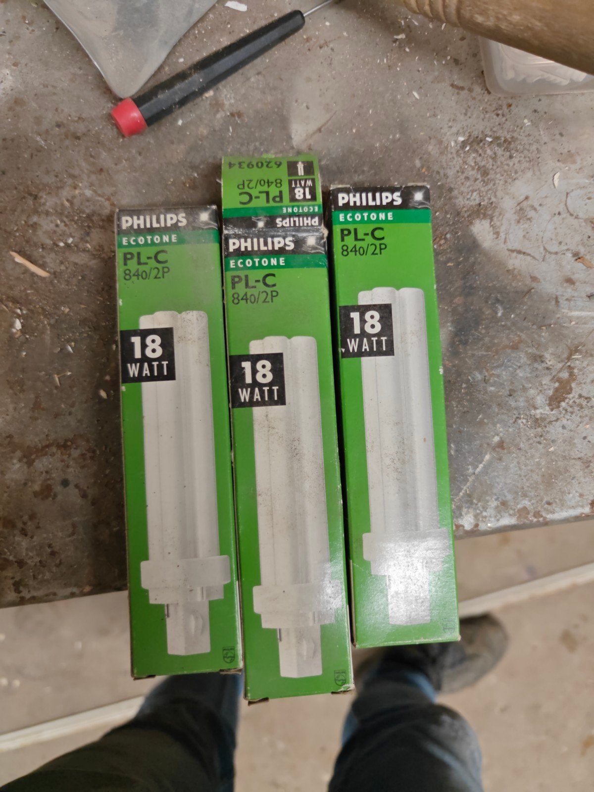 3x Nieuwe Philips PL-C 18W/840/2P G24d-2 lampen, Nieuw, Ophalen of Verzenden, Neutraal wit, 10 tot 30 watt