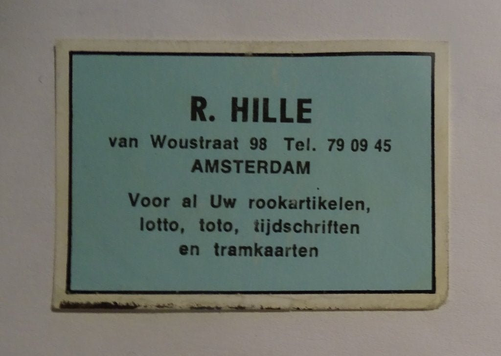Sigarenmagazijn    IDEAAL    van Woustraat   AMSTERDAM   z, Verzamelen, Verzenden, Zo goed als nieuw, Luciferdoosjes of -merken