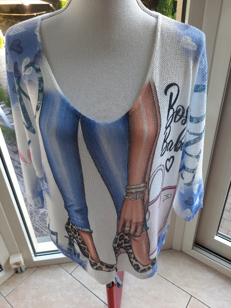Leuke top/trui MADE IN ITALY - L/XL, Made in Italy, Overige kleuren, Verzenden, Maat 42/44 (L)