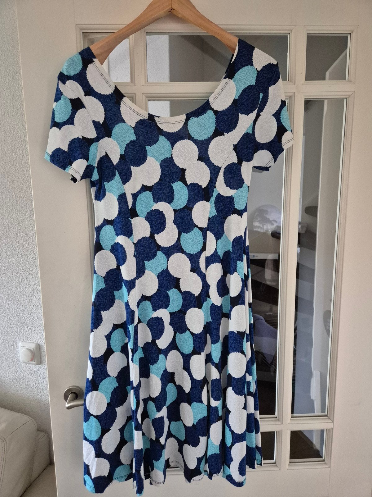Zomerjurk in blauwtinten - Maat M, Maat 38/40 (M), Wit, Joy's  Paris, Ophalen of Verzenden