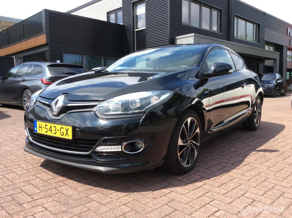 Renault Megane Coupé 1.2 TCe GT-Line Bose Navi Camera 17"lm, Voorwielaandrijving, Euro 5, Gebruikt, Zwart