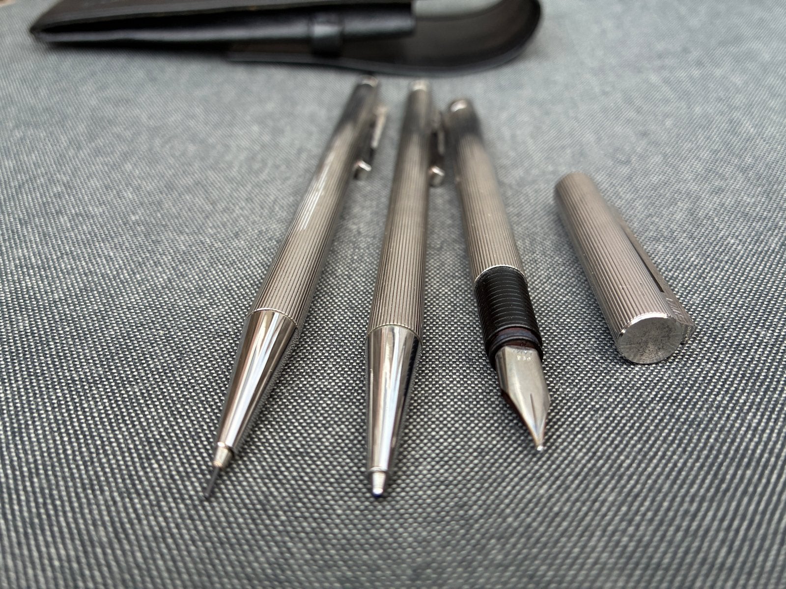 Prachtige Vintage Lamy CP1 / 50 Set-  925 Zilver & 14k Goud, Antiek en Kunst, Ophalen of Verzenden, Zilver