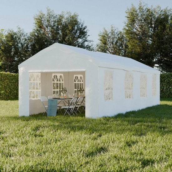 Te koop Partytent met Ramen 4x8mtr, Tuin en Terras, Partytenten, Gebruikt, Partytent, 4 tot 6 meter, 8 meter of meer