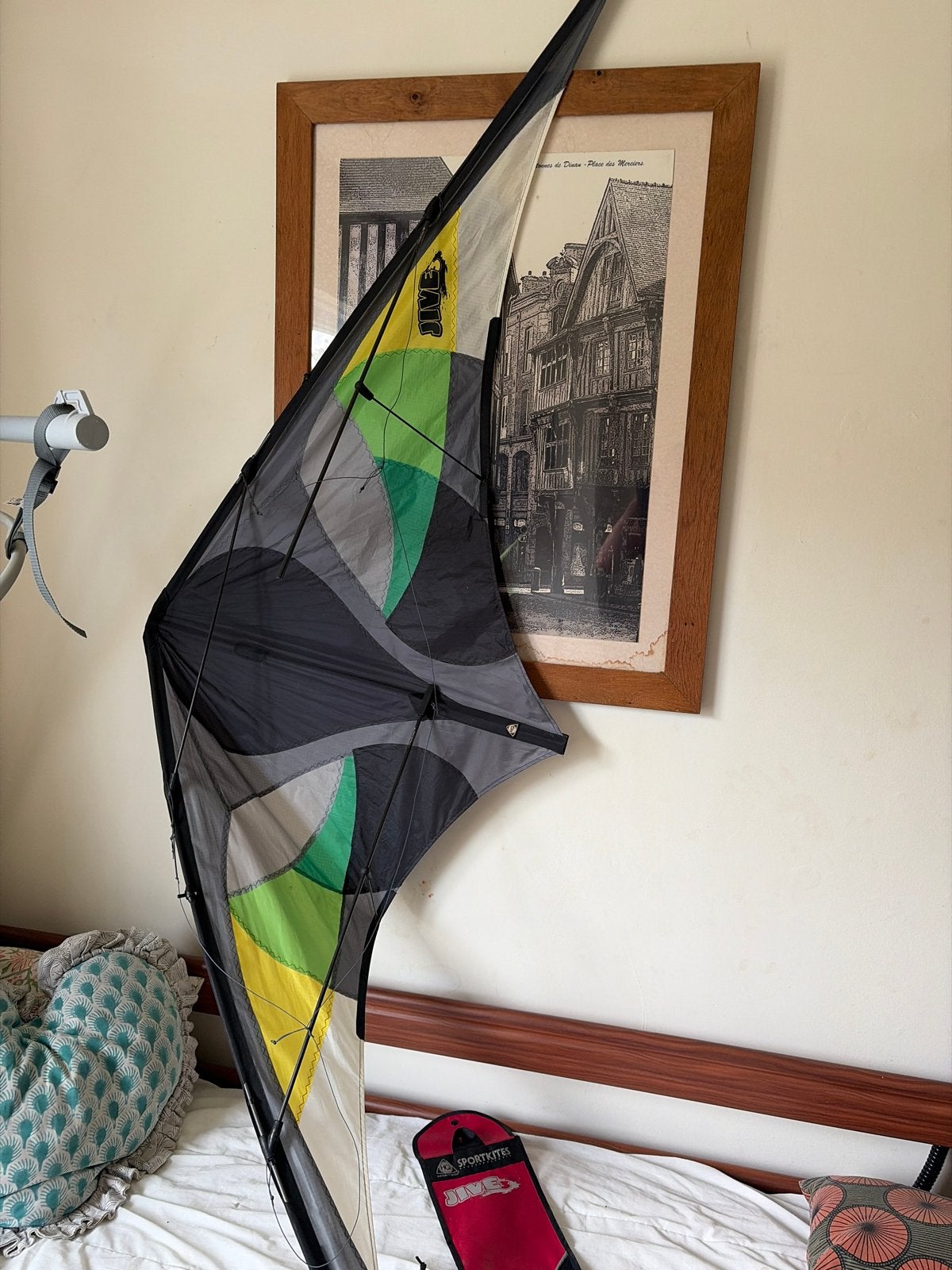 Sportkites Jive 3 Stuntvlieger met lijnen en handvatten, Verzenden, Gebruikt, Tweelijns, Vlieger
