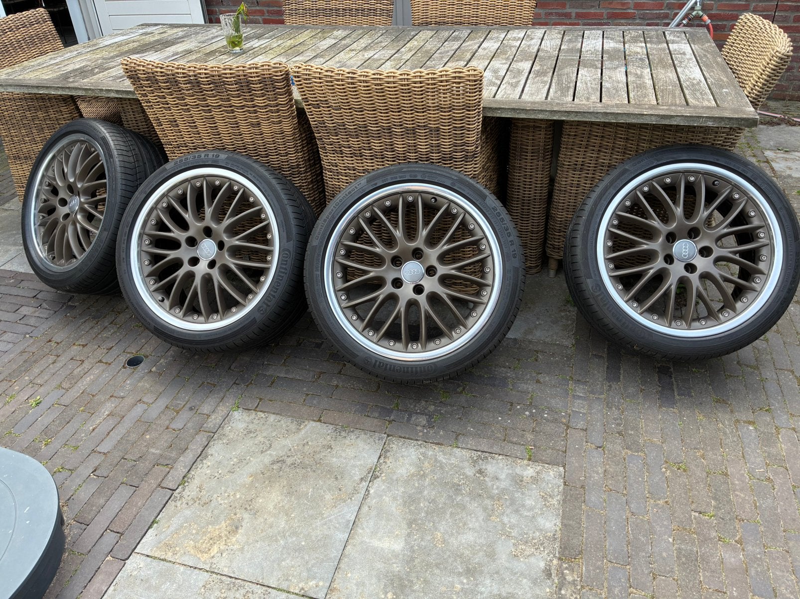 Audi 19” velgen met Continental zomerbanden, Auto-onderdelen, Banden en Velgen, Gebruikt, Banden en Velgen, Zomerbanden, Ophalen