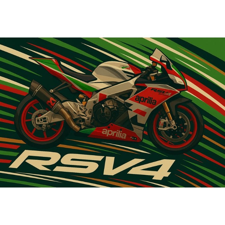 Aprilia RSV4 bord | 20x30cm | RSV-4, Ophalen of Verzenden, Nieuw, Reclamebord