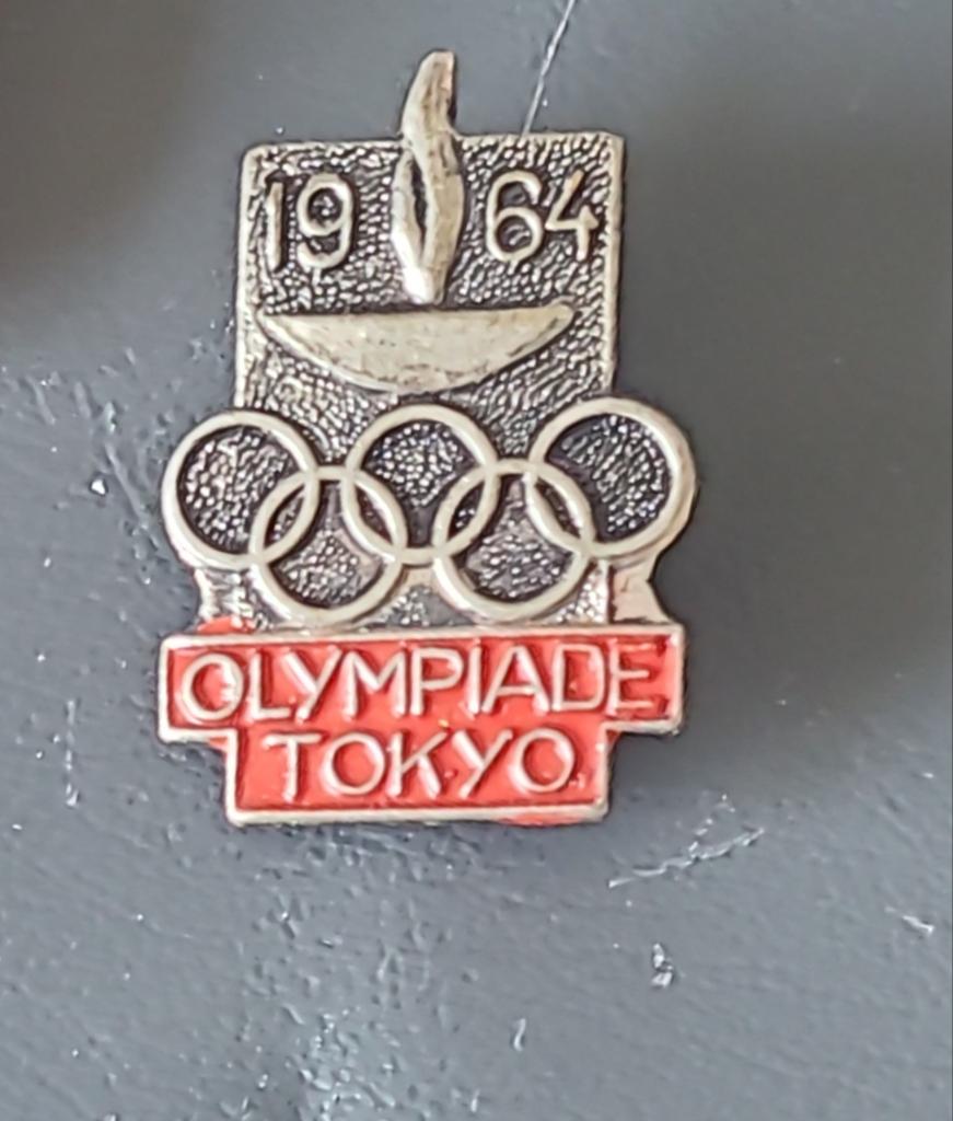 Vintage Olympische Spelen Tokyo 1964 Speldje, Verzenden, Gebruikt, Sport, Speldje of Pin