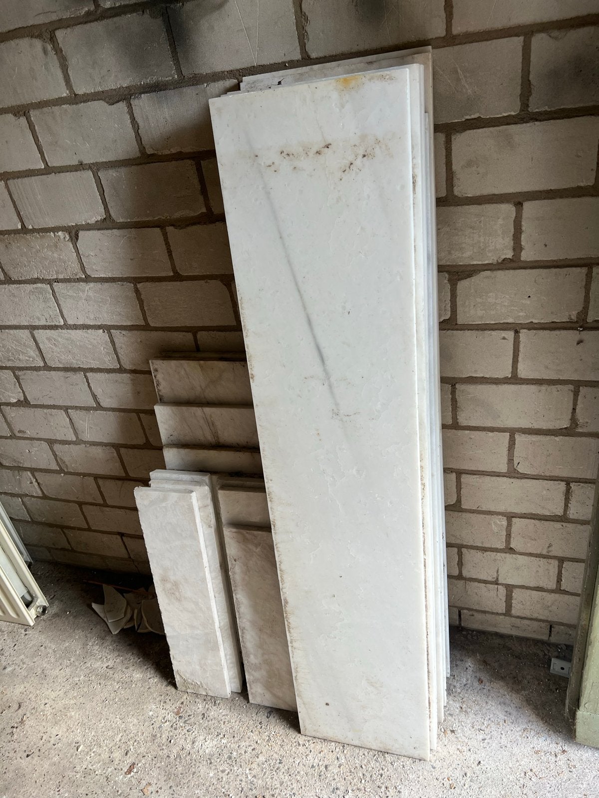 Marmeren tegels, verschillende afmetingen, Ophalen, Gebruikt, Overige materialen, Minder dan 5 m²