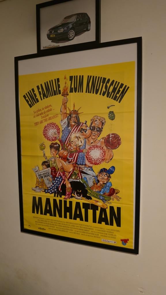 Flodder In Amerika Filmposter - Duitse Uitgave, Verzamelen, Posters, Ophalen, Met lijst, A1 t/m A3, Film en Tv