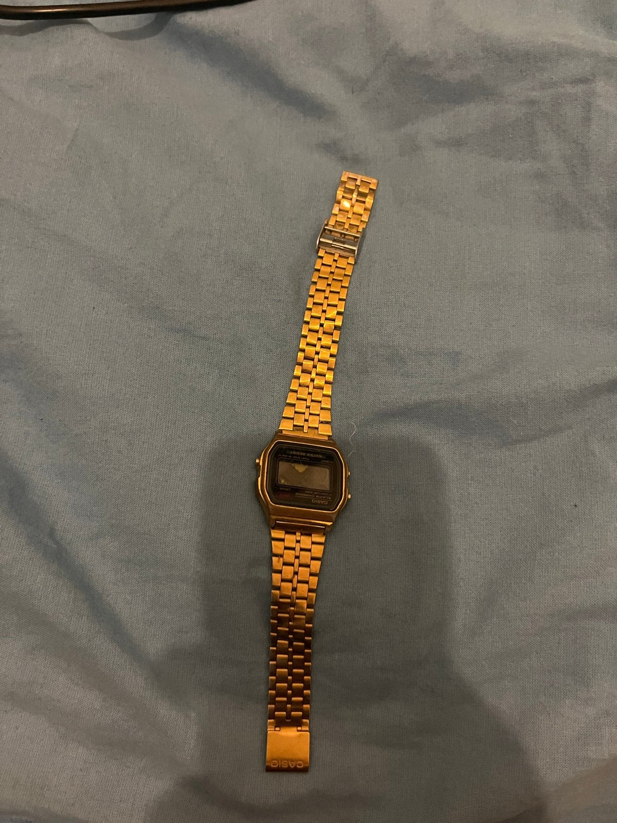 Casio A159WGEA-1 Gouden Horloge, Sieraden, Tassen en Uiterlijk, Horloges | Heren, Gebruikt, Polshorloge, Ophalen of Verzenden
