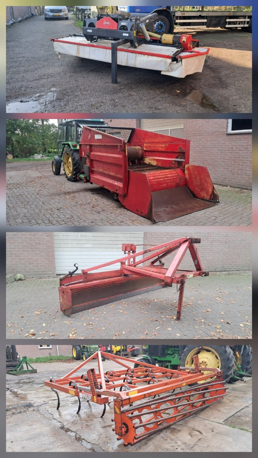 cultivator blokken voer wagen front maaier schuif, Ophalen of Verzenden