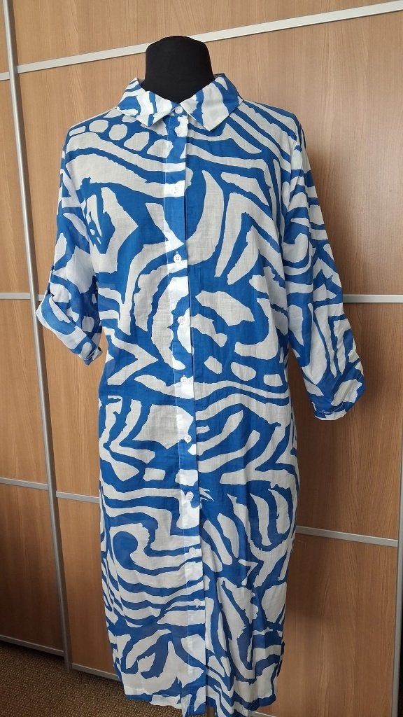 Nieuw! Zomerse Zoso jurk kobalt/wit XL, Wit, Maat 46/48 (XL) of groter, Nieuw, Ophalen of Verzenden