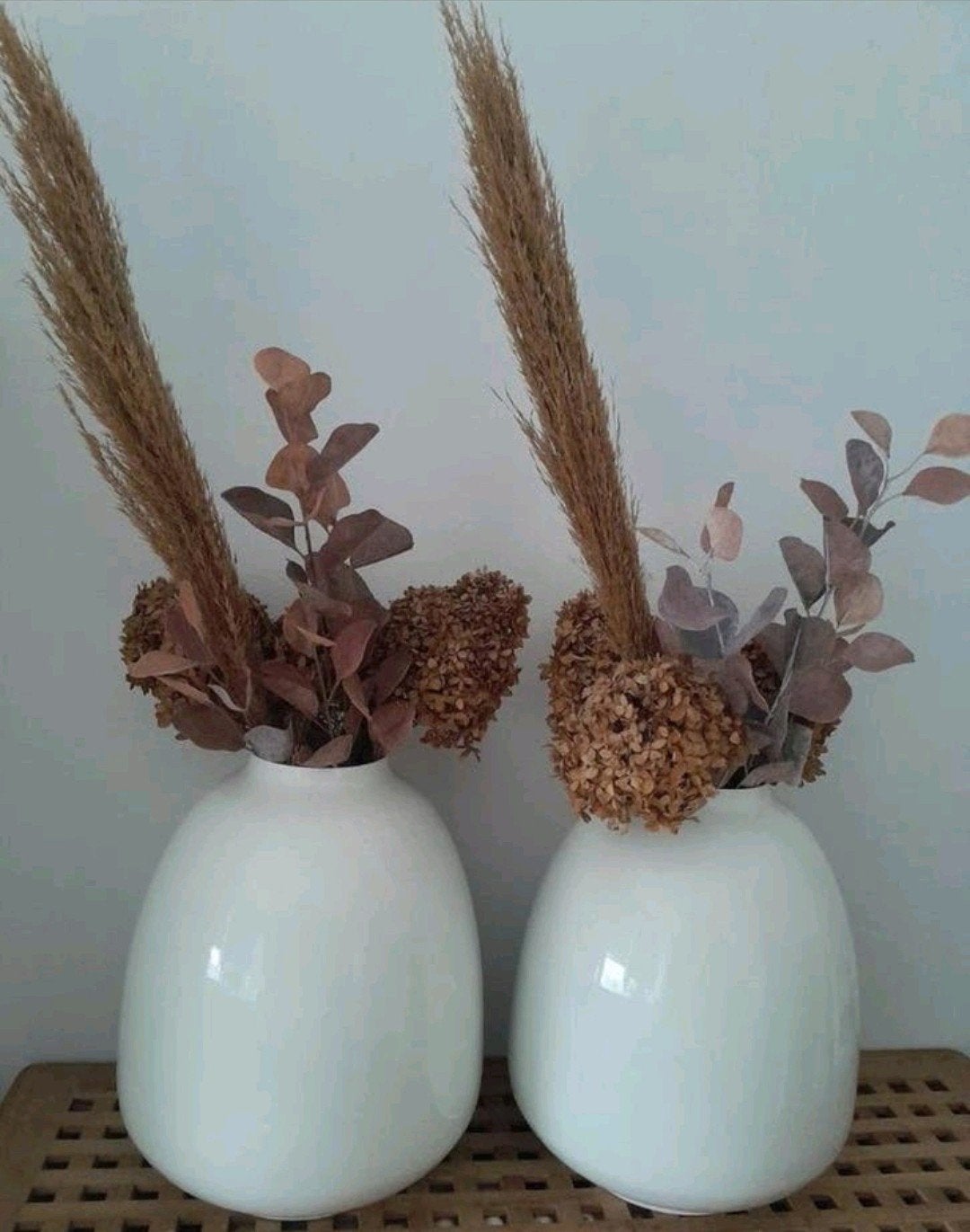 Witte zinken vazen 2 stuks, Overige materialen, Wit, Nieuw, Ophalen of Verzenden
