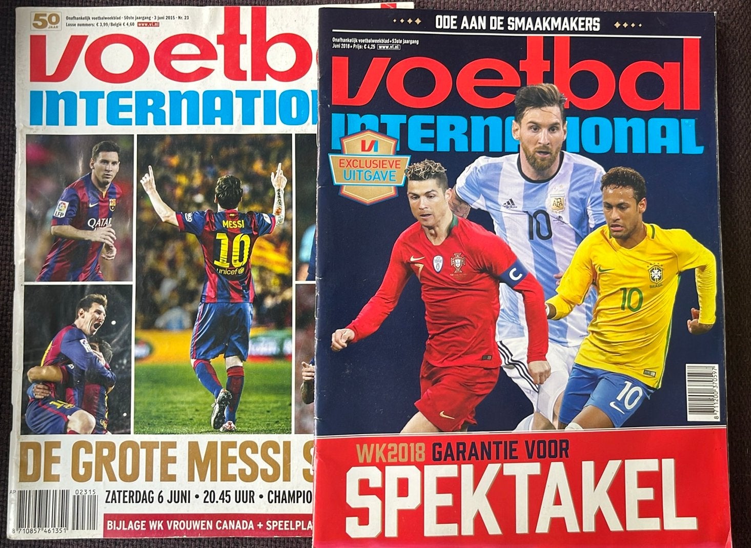 Voetbal International 2 stuks 2015/2018, Ophalen of Verzenden, Gelezen, Sport en Vrije tijd