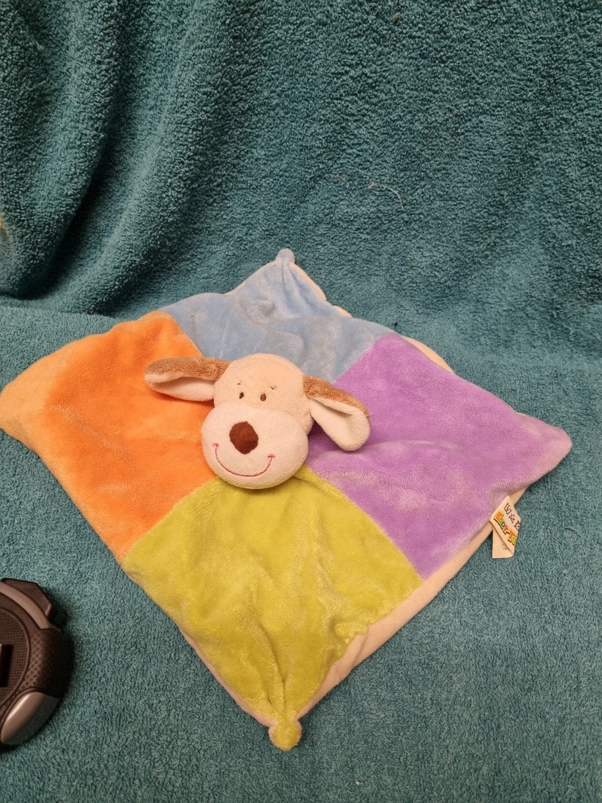 Eddy toys knuffel hond doekje gekleurde nr 35, Ophalen of Verzenden, Nieuw, Hond