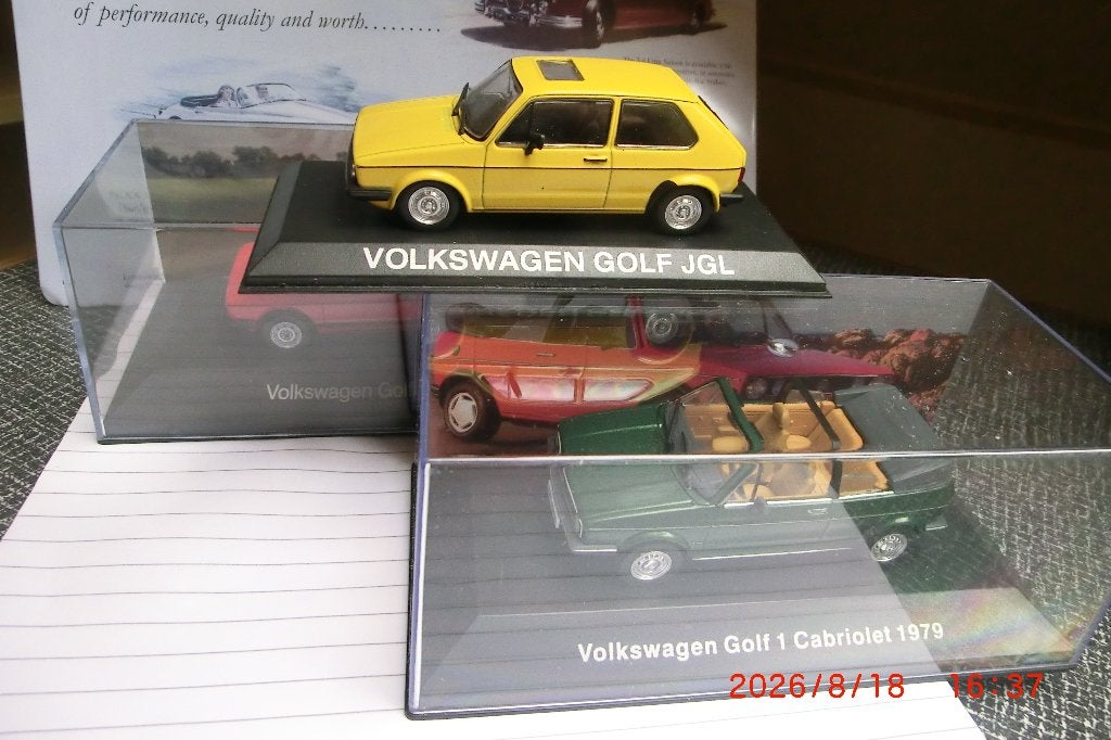 3x Golf type 1 1:43, Hobby en Vrije tijd, Modelauto's | 1:43, Ophalen of Verzenden, Nieuw, Auto, Overige merken