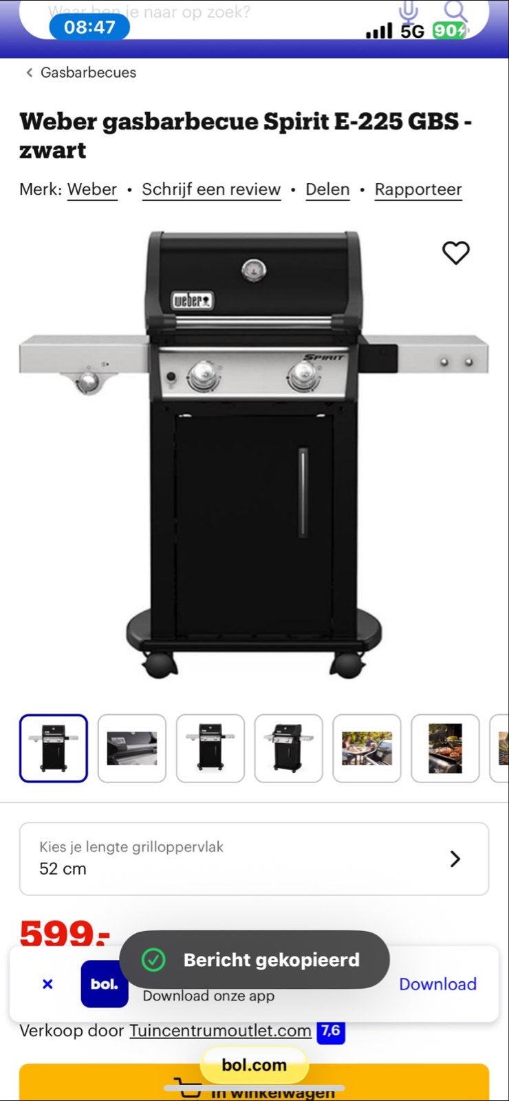 Weber Spirit E-225 GBS Gasbarbecue - Nieuw in doos, Tuin en Terras, Gasbarbecues, Nieuw, Ophalen of Verzenden