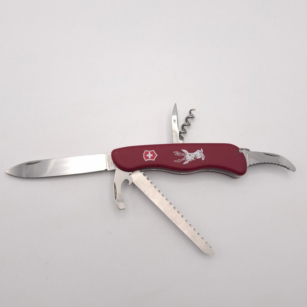 Victorinox Hunter Rood Zwitsers Zakmes, Caravans en Kamperen, Kampeergereedschap, Ophalen of Verzenden, Zo goed als nieuw