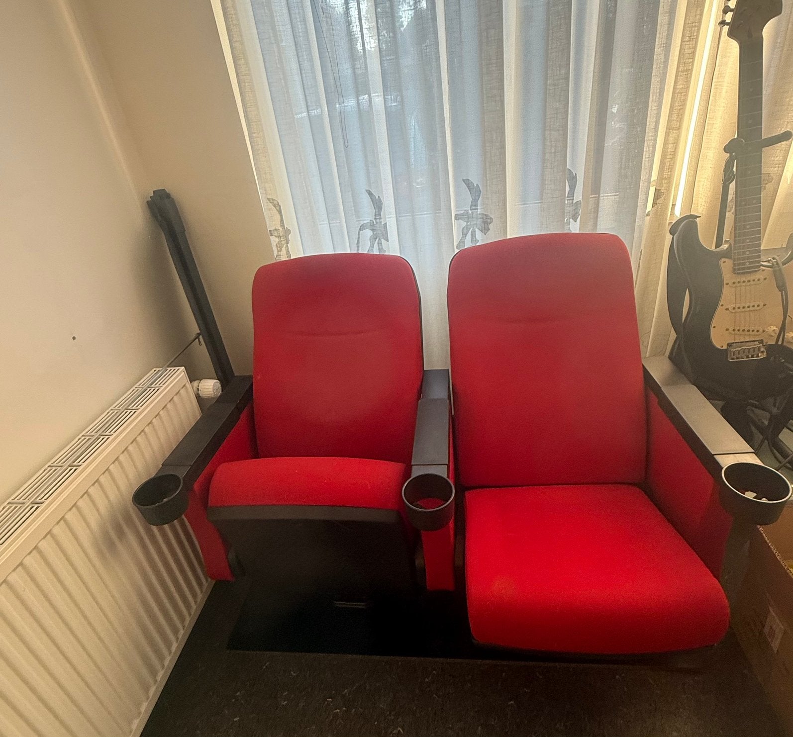 Leuke rode bioscoopstoelen, Ophalen, Minder dan 50 cm, Gebruikt, 75 tot 100 cm