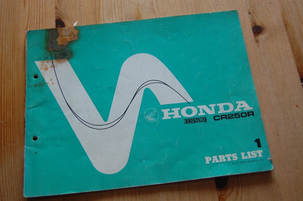 Honda CR250R onderdelenboek uitgave 1977, Ophalen of Verzenden, Honda