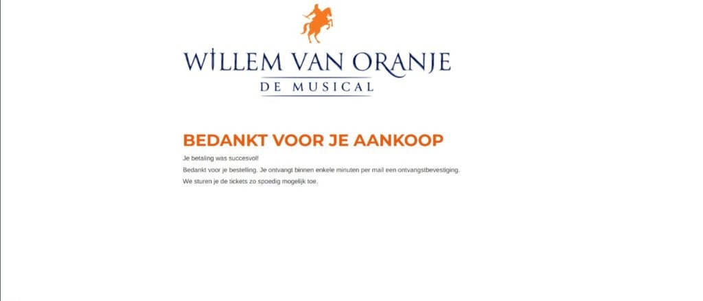 Willem Van Oranje Tickets, Tickets en Kaartjes, Twee personen, December