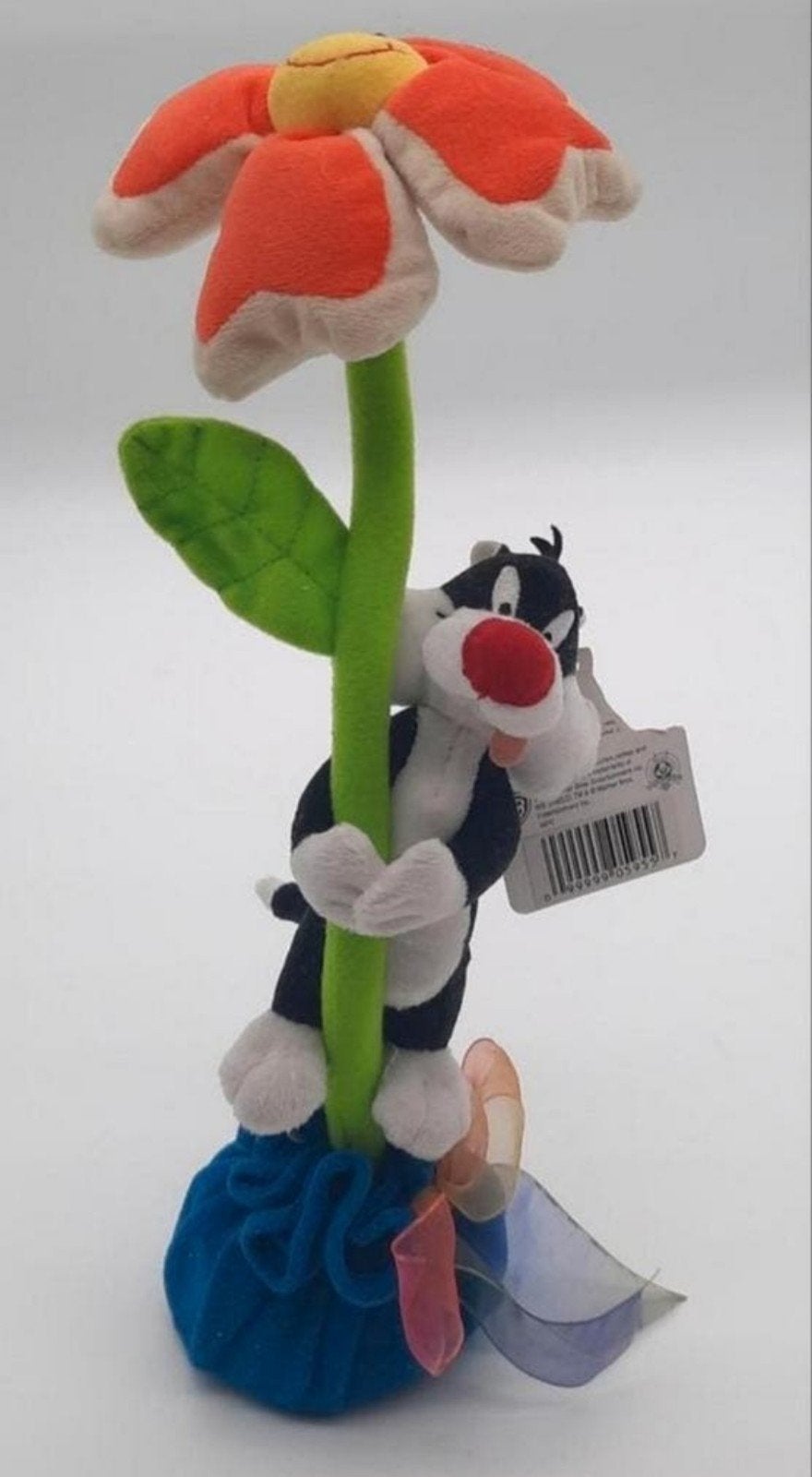 Sylvester met bloem knuffel Looney Tunes Six Flags ca. 32cm, Verzamelen, Ophalen of Verzenden, Looney Tunes, Zo goed als nieuw