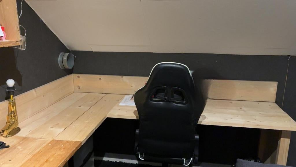 Steigerhouten bureau 2.50 meter evt met uitbereiding ., Rotterdam