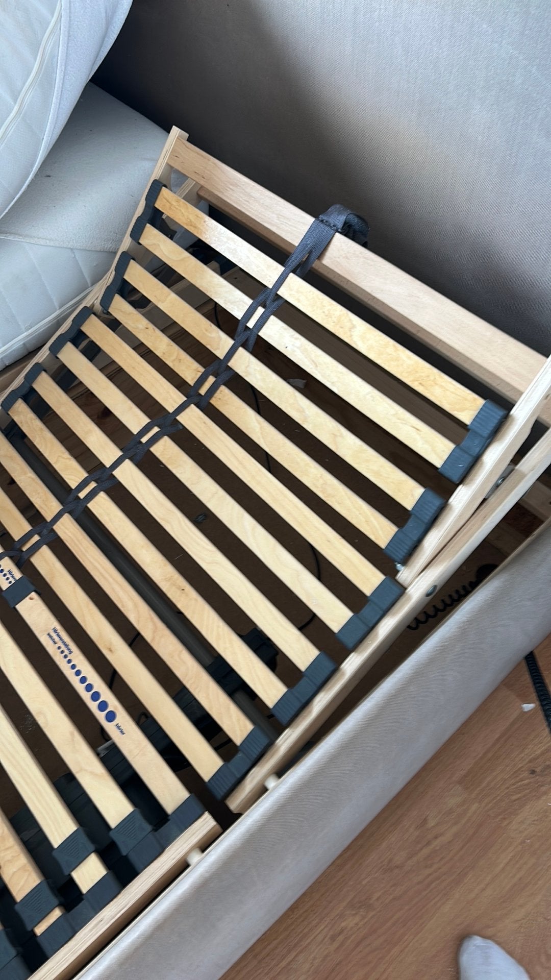 Verstelbare bedbodem 90 x 200, Ophalen, Gebruikt