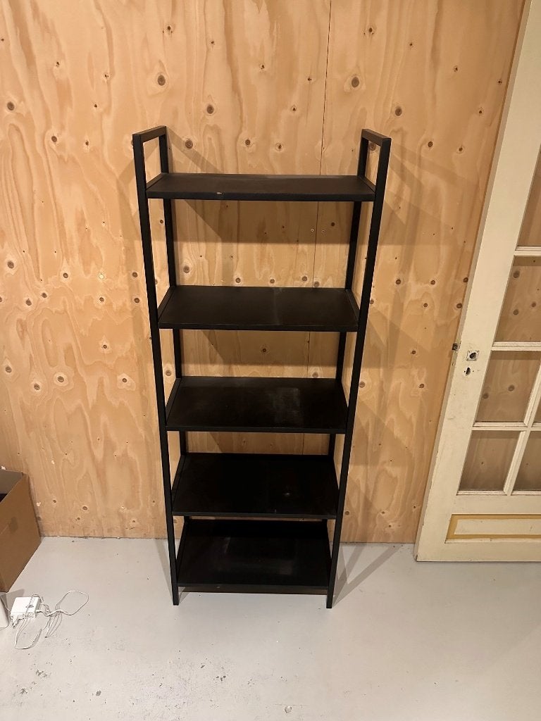 Open boekenkastje zwart, Ophalen, Gebruikt, 50 tot 100 cm, 150 tot 200 cm
