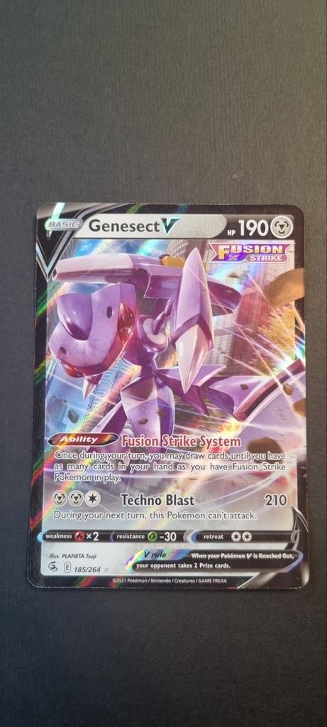Genesect V 185/264 Fusion Strike (FST 185), Ophalen of Verzenden, Zo goed als nieuw, Losse kaart, Foil