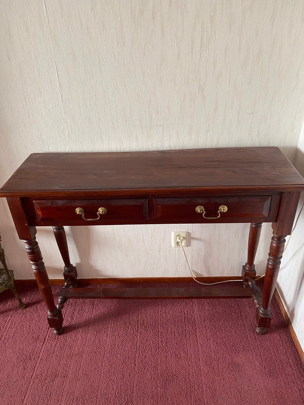 Antieke houten sidetable met lades, Antiek en Kunst, Ophalen