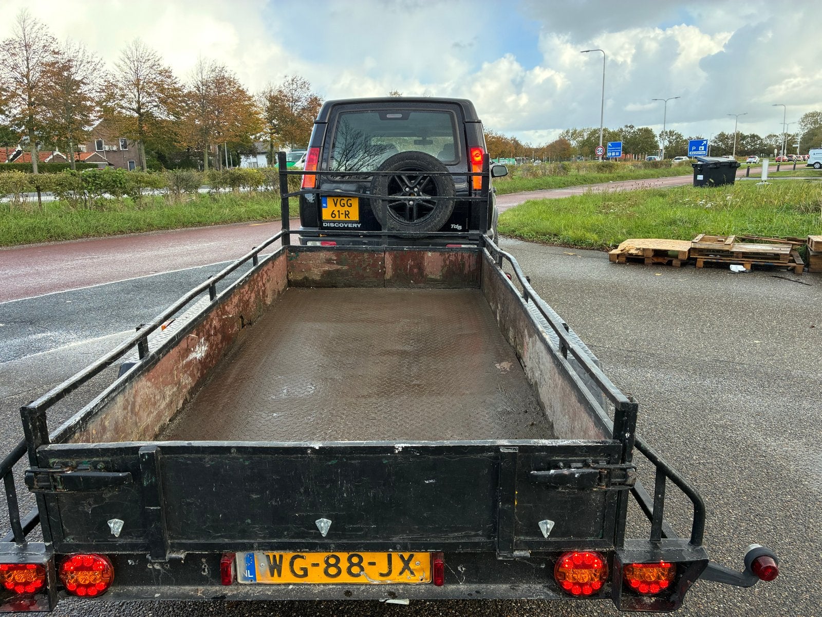 Robuuste aanhanger(tandemasser)met stalen traanplaat bodem, Ophalen, Gebruikt