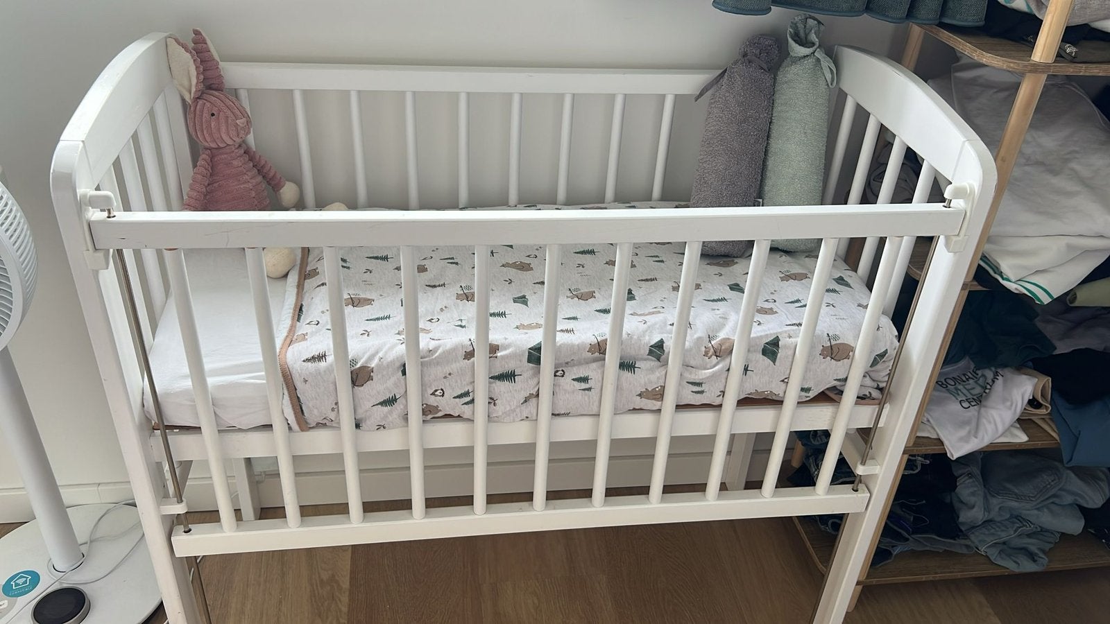 Cosleeper/ledikant met matras, lakens, kruiken, dekentje, Ophalen, Gebruikt