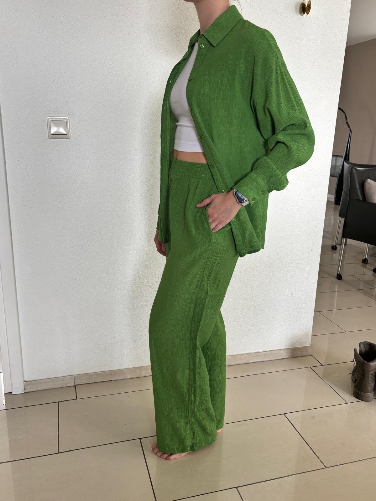 Prachtige groene Costes co-ord set XS, Ophalen of Verzenden, Zo goed als nieuw, Maat 34 (XS) of kleiner, Groen