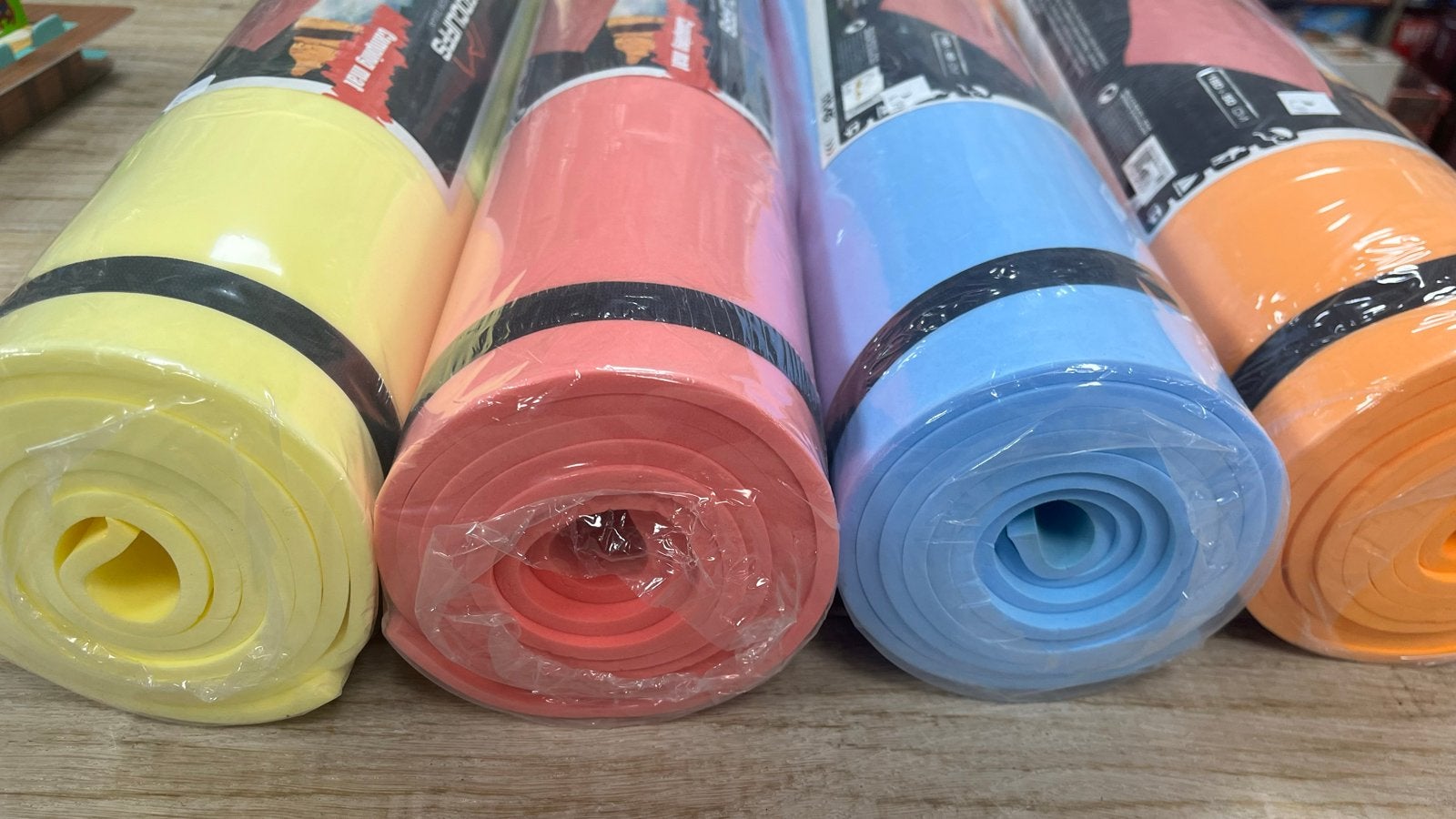 Set van 4 Nieuwe Campingmatten 180x50x0,6cm, Ophalen of Verzenden, Nieuw