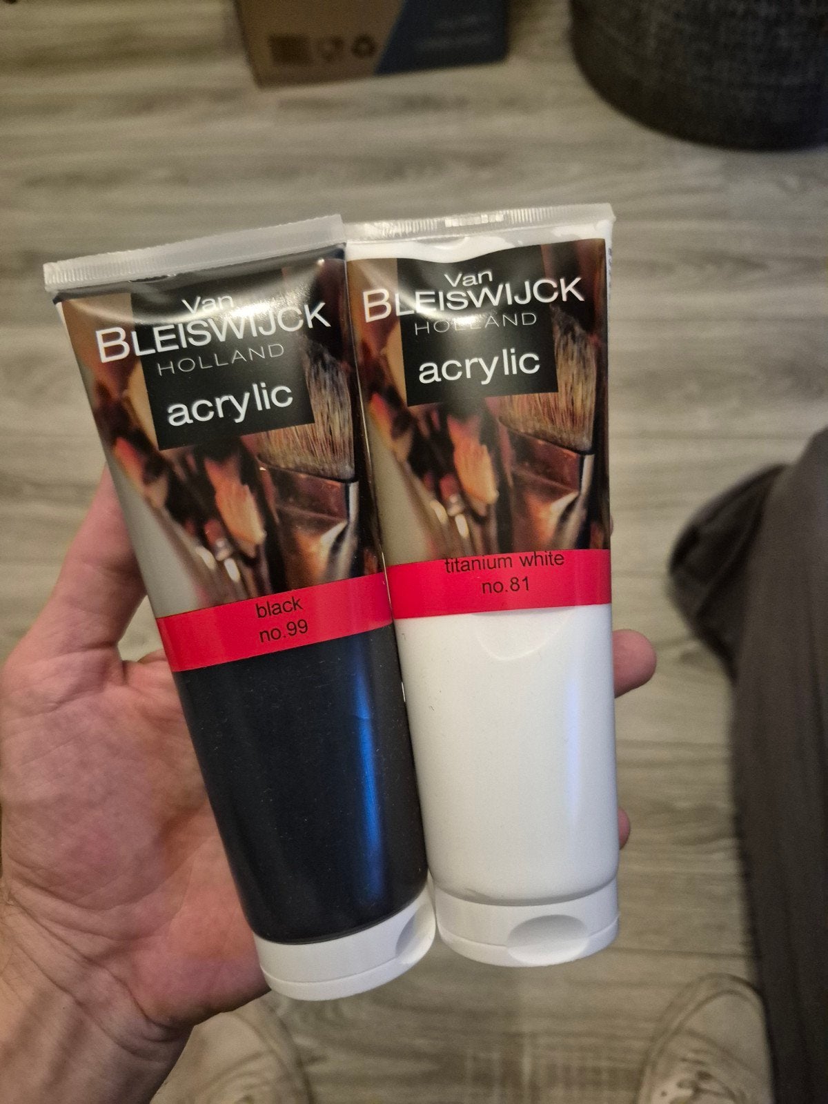 Van Bleiswijck Acrylverf - Zwart en Wit (2x 250ml), Ophalen of Verzenden, Nieuw, Acrylverf