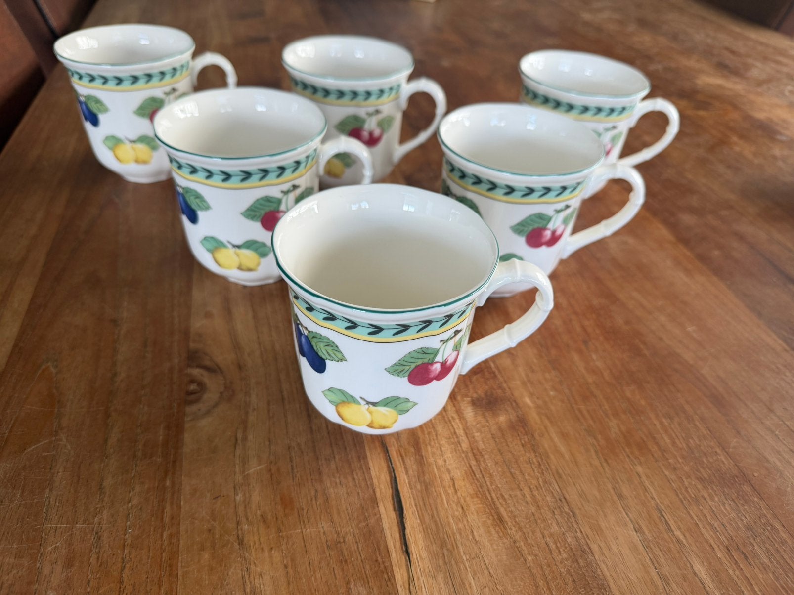 Villeroy & Boch French Garden 6 jumbo mokken/bekers 48cl, Villeroy & Boch, Ophalen of Verzenden, Zo goed als nieuw, Overige stijlen