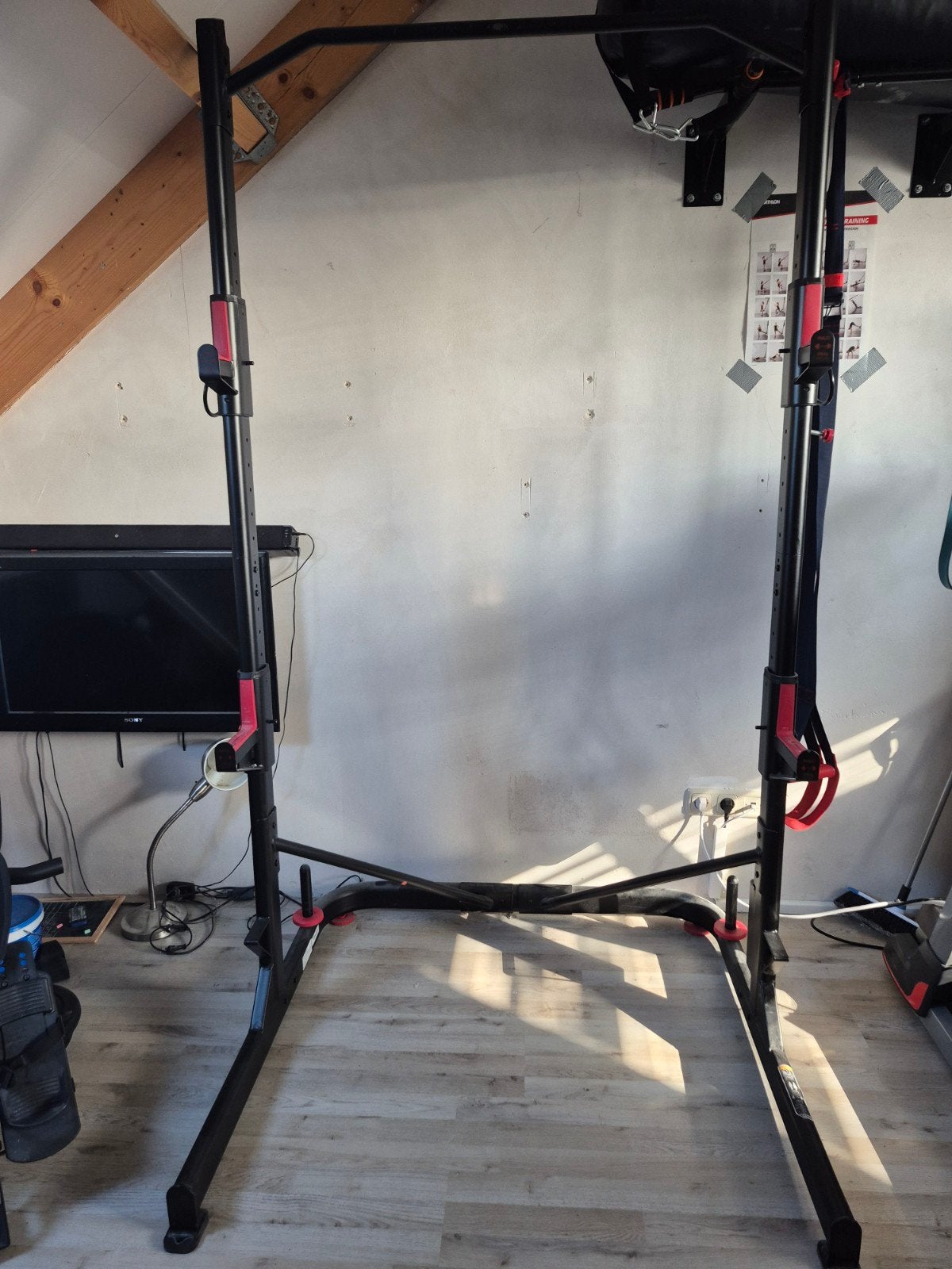 Power rack / squatrek met optrekstang, Sport en Fitness, Ophalen, Gebruikt, Armen, Overige typen