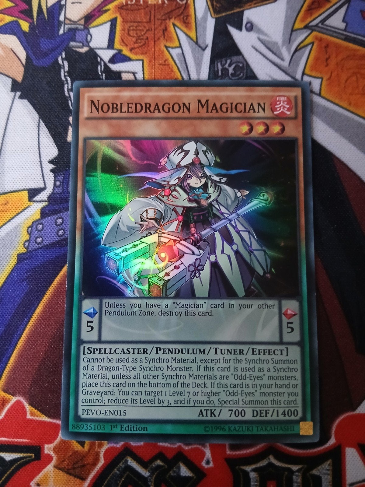 Nobledragon Magician - Super Rare PEVO - Yu-Gi-Oh, Ophalen of Verzenden, Zo goed als nieuw, Foil