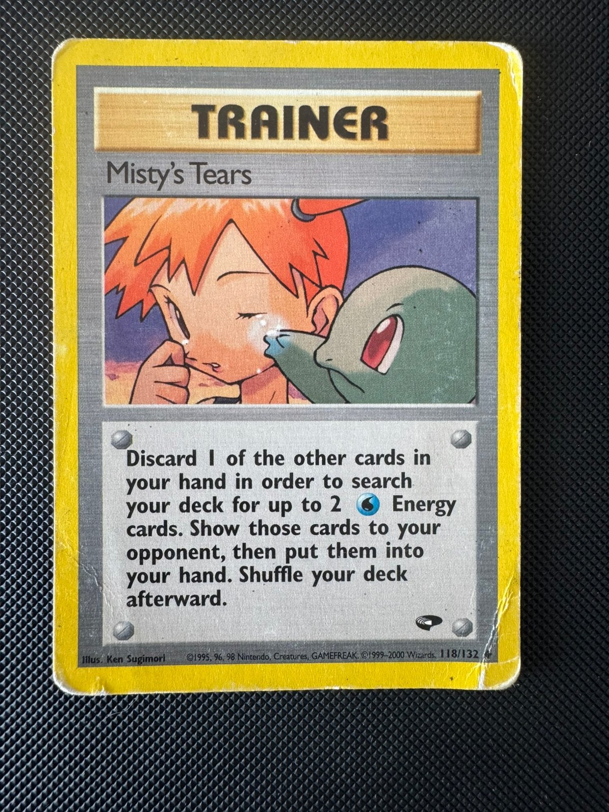 Misty’s Tears 118/132 – Gym Challenge - English - Poor, Ophalen of Verzenden, Gebruikt, Losse kaart