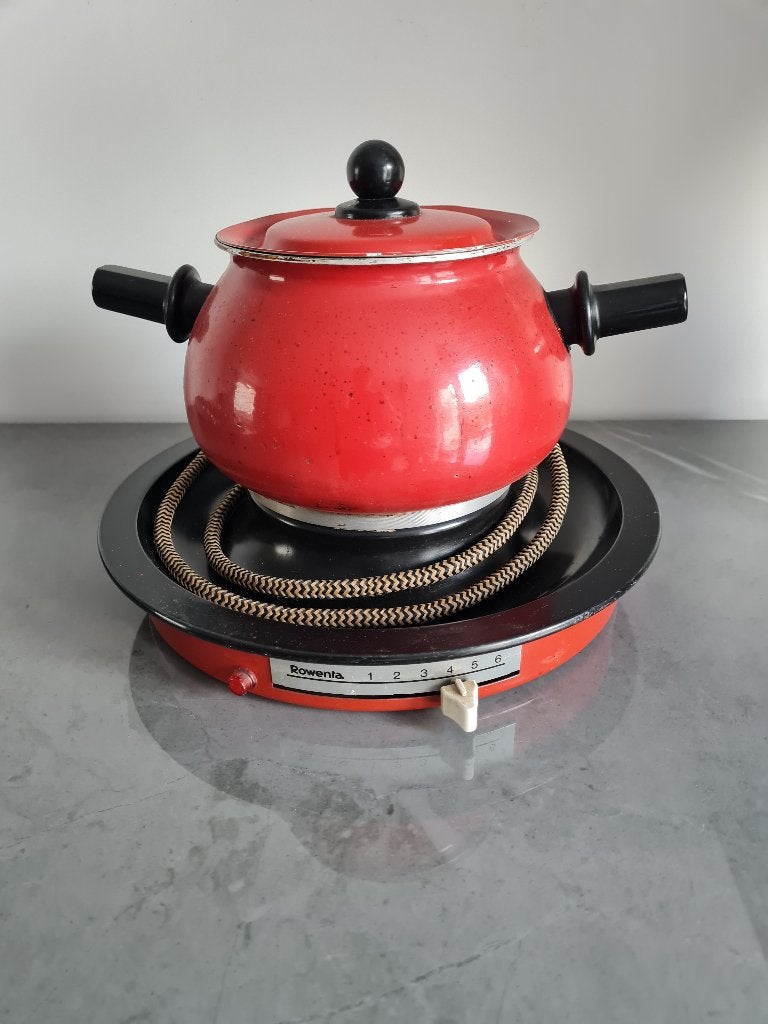 fonduepot rowenta - elektrisch, Ophalen of Verzenden, Zo goed als nieuw, Overige materialen