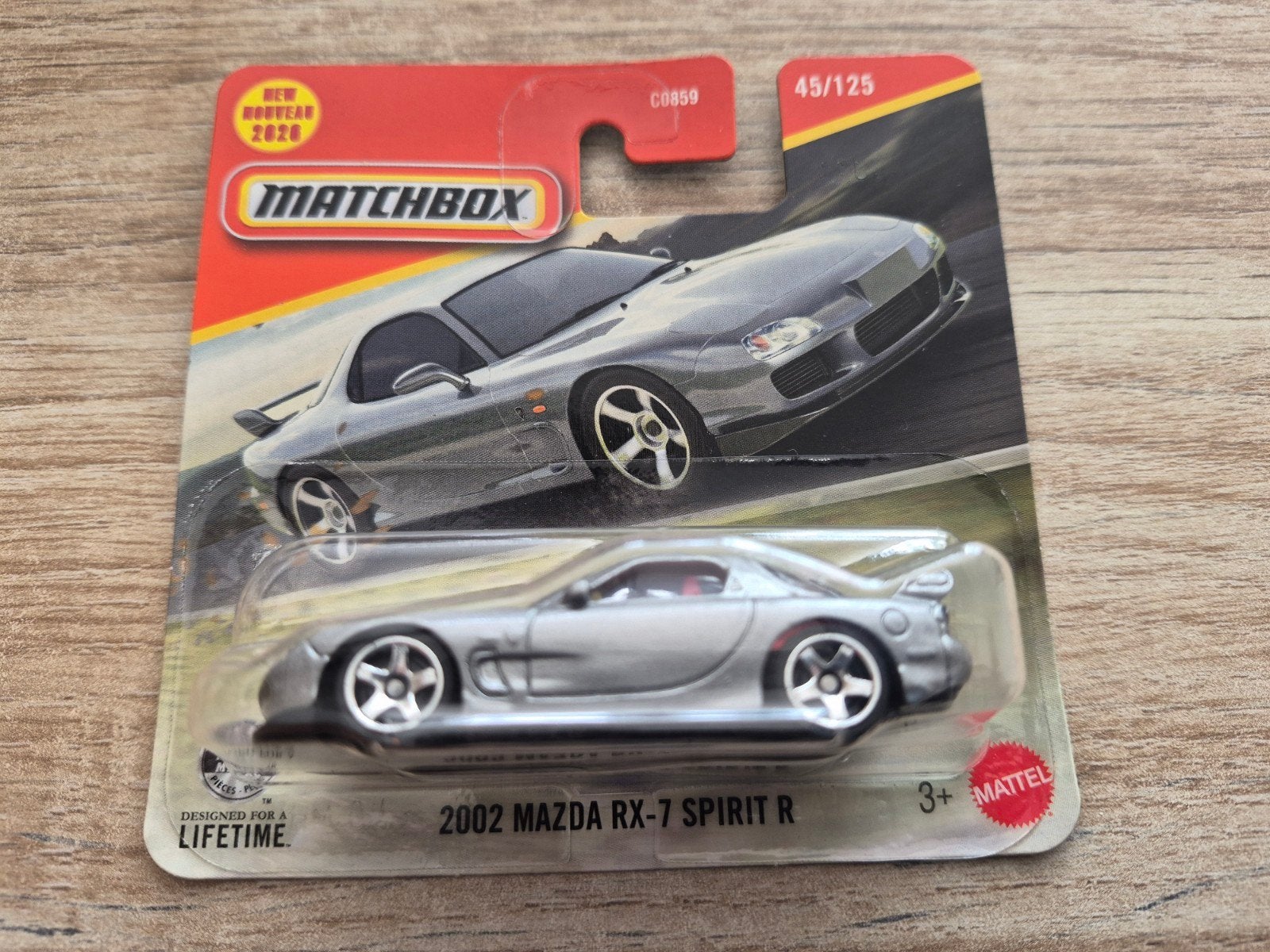 2002 Mazda RX - 7 Spirit R zilver metallic 1:64 (Matchbox), Ophalen of Verzenden, Nieuw, Auto